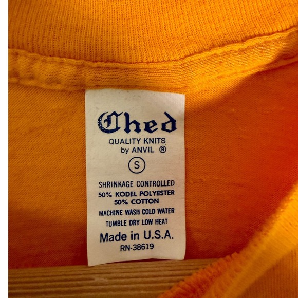 Vintage 1984 Wingaersheek Gloucester MA Road Race Single Tshirt Gold Men's Small - Picture 3 of 4